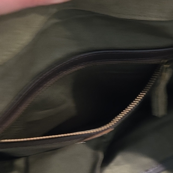 Anthropologie Olive and Tan Fur Tote - Picture 8 of 9